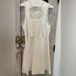 Francesca’s size M white dress with Lace detail